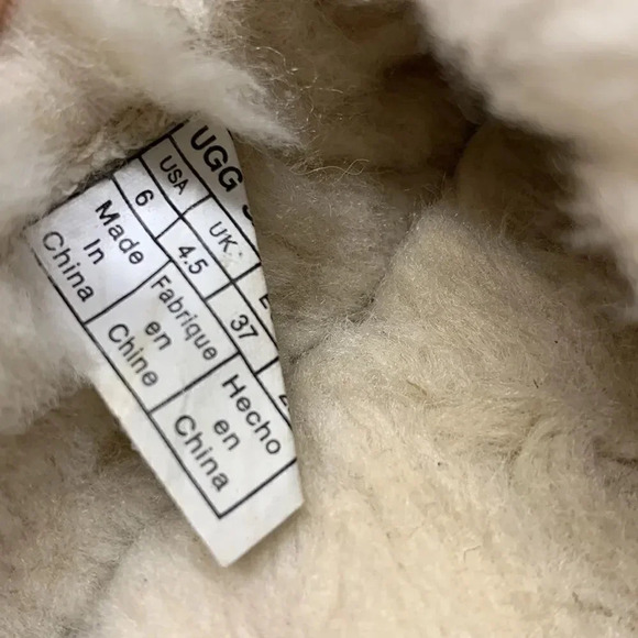 Ugg Ansley Black Suede Slip On Shearling Lined Slippers Women's Size 6 - Picture 9 of 11